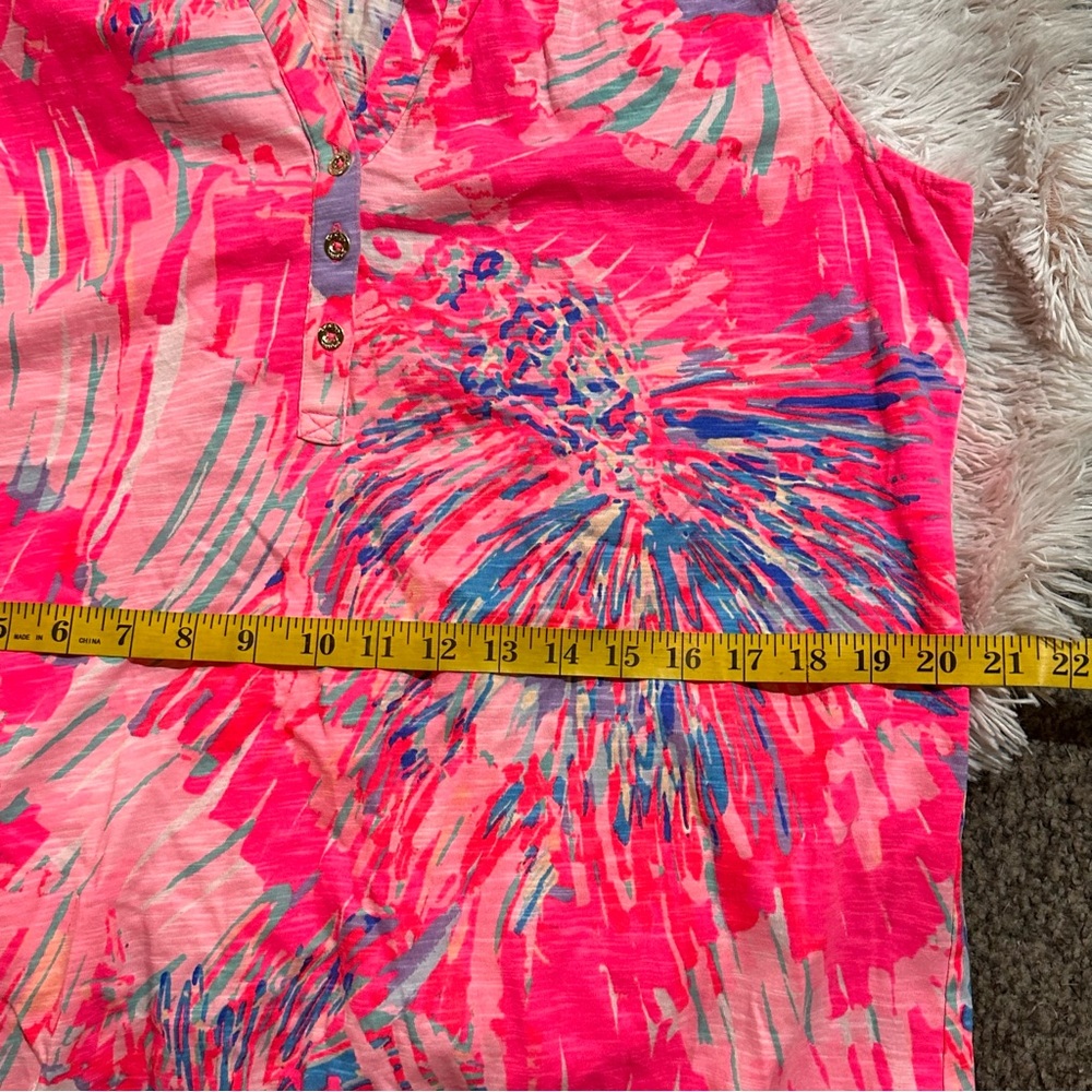 Lilly Pulitzer Hot Pink Multi Floral Sleeveless Midi Dress - Picture 7 of 8